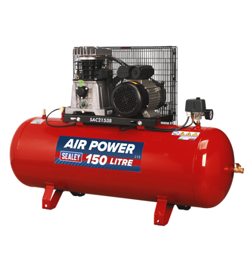 150L Belt Drive Air Compressor 3hp with Cast Cylinders